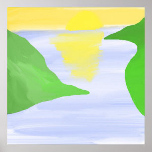 Affiche peinture paysage