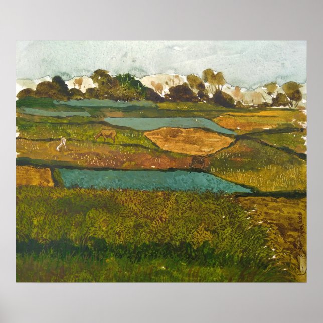 Affiche Peinture paysagère (Devant)