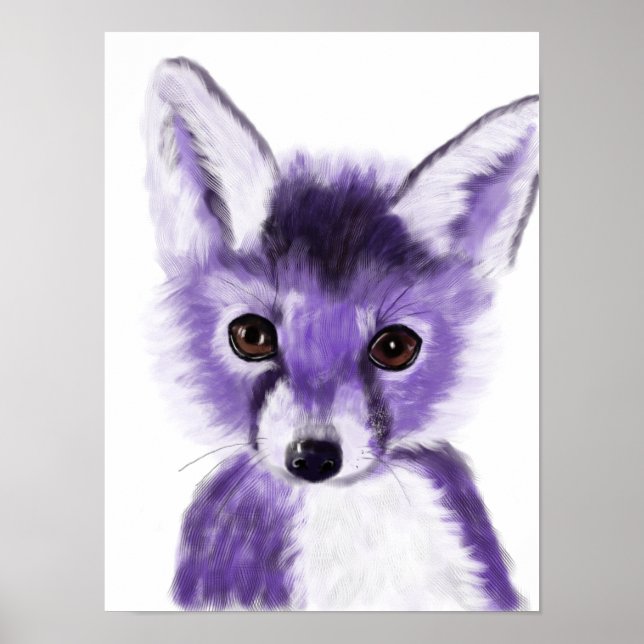 Affiche Peinture pourpre Fox Nursery (Devant)