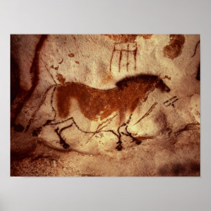 Affiche Peinture rocheuse d'un cheval, c.17000 av.