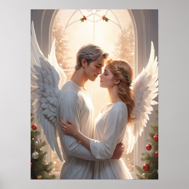 Affiche Peinture romantique Angel Couple (Devant)