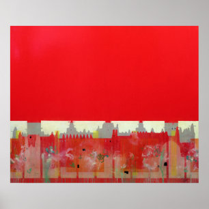 Affiche Peinture rouge