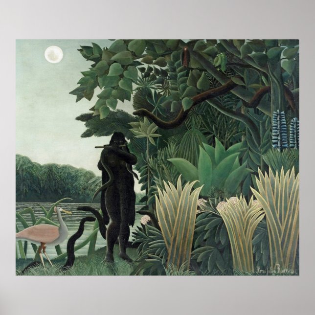 Affiche Peinture Rousseau Snake Charmer (Devant)
