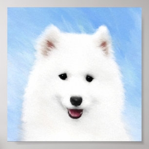 Affiche Peinture Samoyed Puppy - Jolie Art Original Chien