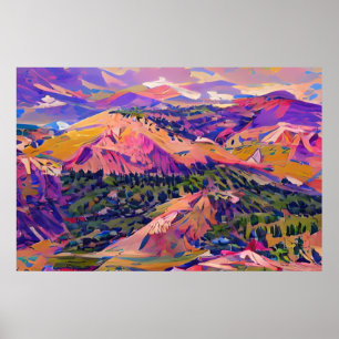 Affiche Peinture semi-Abstraite du paysage du Colorado