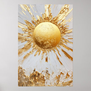 Affiche Peinture solaire or