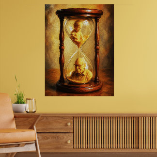 Affiche Peinture symbolique du passage de la vie en sablie
