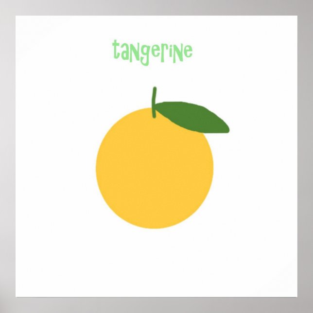 Affiche peinture tangerine (Devant)