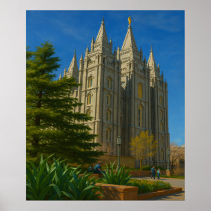 Affiche Peinture Temple Salt Lake #1™ LDS Wall Art