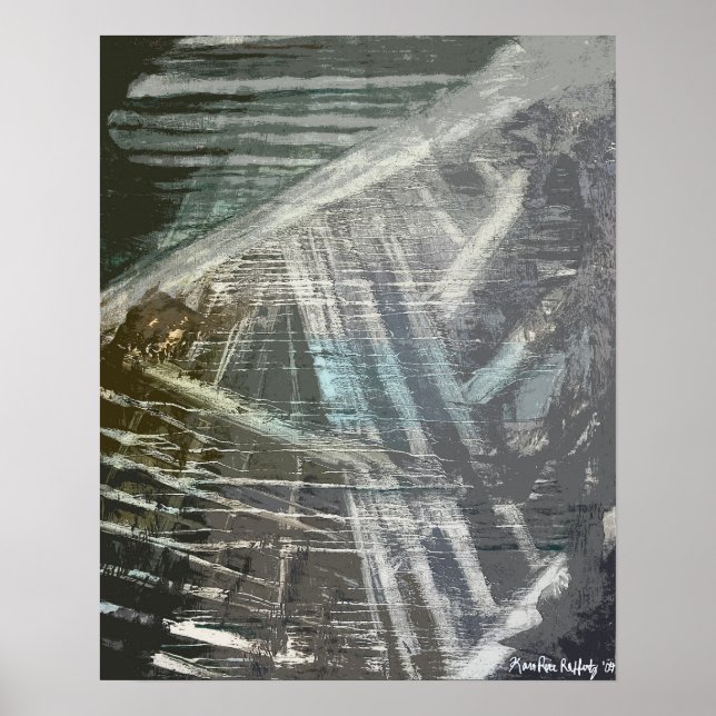 Affiche Peinture texturale Abstraite (Devant)