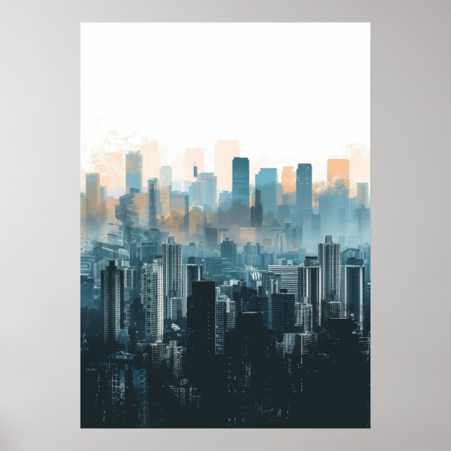 Affiche Peinture Urbanscape minimaliste (Devant)