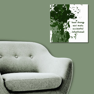 Affiche Peinture verte Motivationnelle