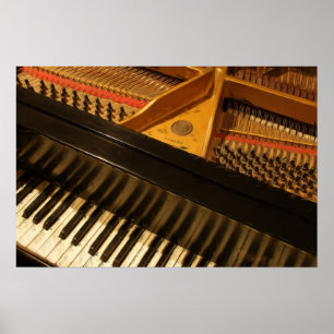 Affiche Peinture vintage au clavier de piano