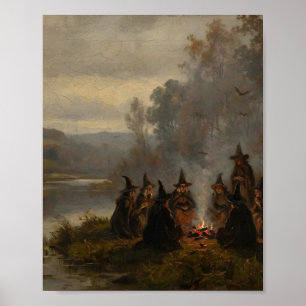 Affiche Peinture vintage de la coven de sorcières