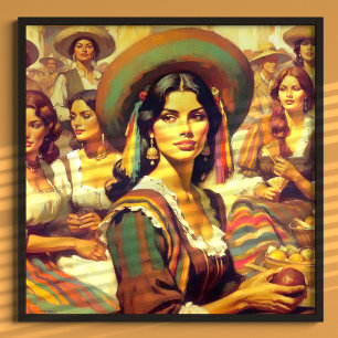 Affiche Peinture vintage Latina