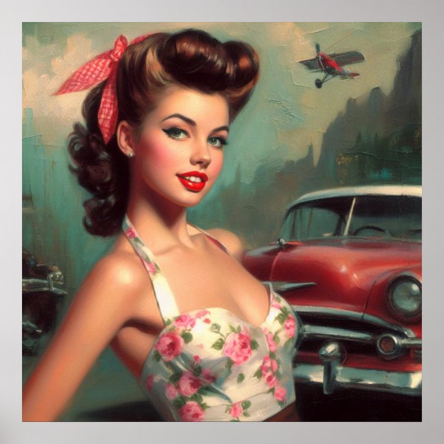 Affiche Peinture vintage mignonne (Devant)