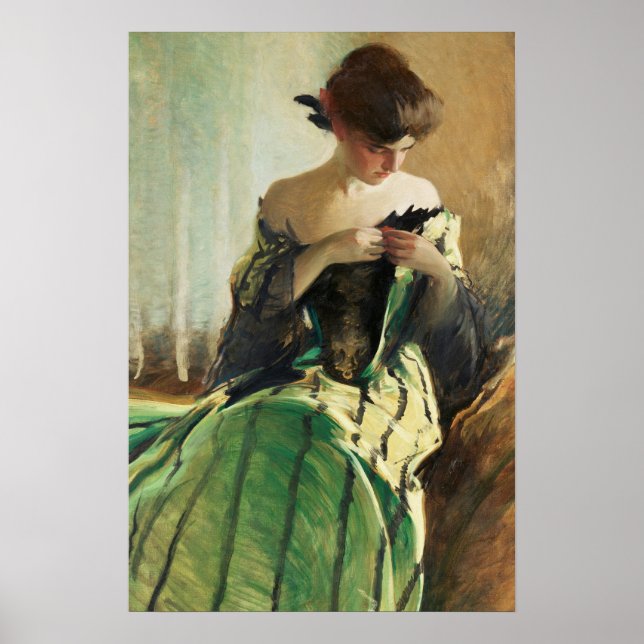 Affiche Peinture vintage Portrait femme Art classique (Devant)