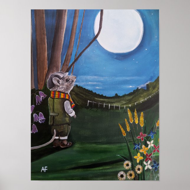 Affiche Peinture Vœux à la Lune par Alfred Fox (Devant)