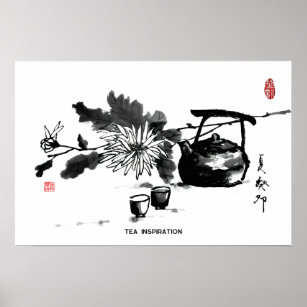 Affiche Peinture Zen&Tao/Inspiration Thé