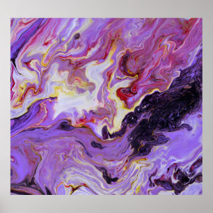 Affiche Peintures acryliques couleur tonique, abstrait.