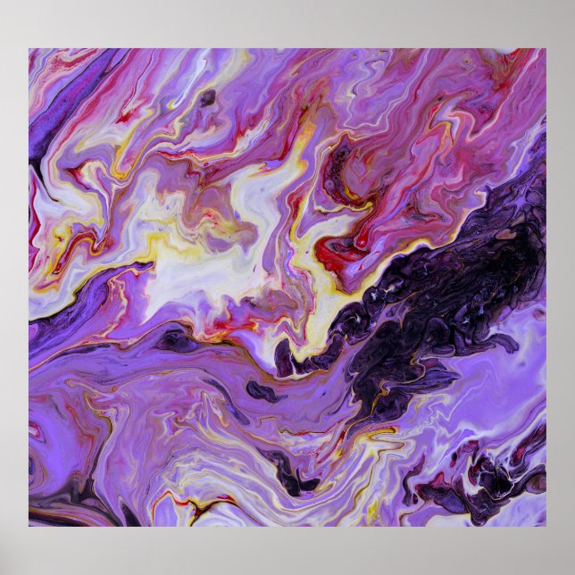Affiche Peintures acryliques couleur tonique, abstrait. (Devant)