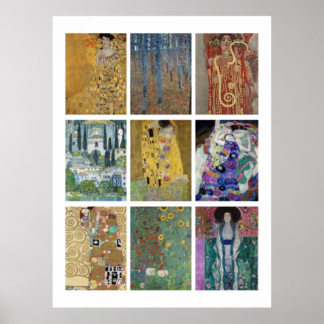 Affiche Peintures de Gustav Klimt (Devant)
