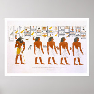 Affiche Peintures murales des tombes des rois chez Thebes,
