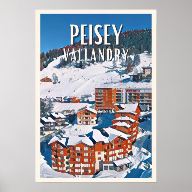 Affiche Peisey-Vallandry Station de ski (Devant)