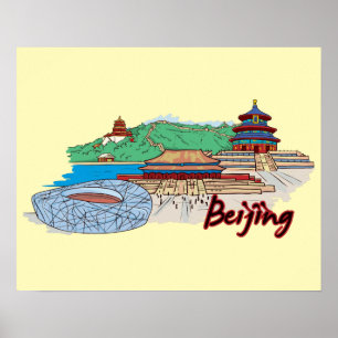 Affiche Pékin Chine Voyages