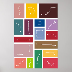 Affiche Pékin - Palettes de transport en commun