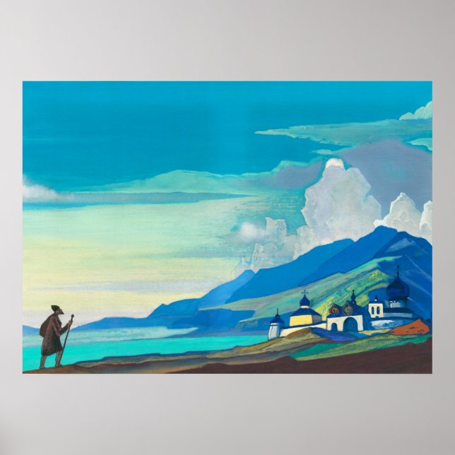 Affiche Pèlerin de la ville radiante par Nicholas Roerich (Devant)