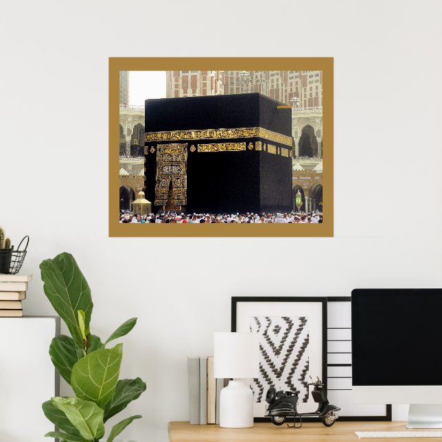 Affiche pèlerins du pèlerinage à la Kaaba, La Mecque, Arab (Bureau à domicile)
