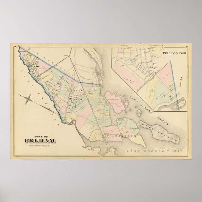 Affiche Pelham, Pelham Manor, New York (Devant)