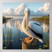 Pélican blanc américain gracieux dans les zones hu
