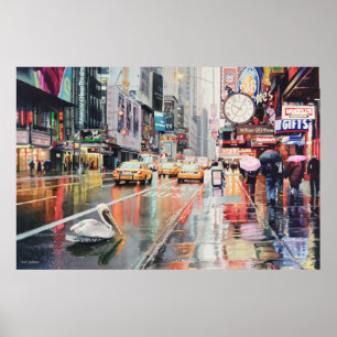 Affiche Pélican de "détour" à New York