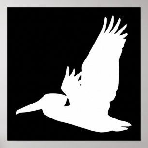 Affiche Pélican volant
