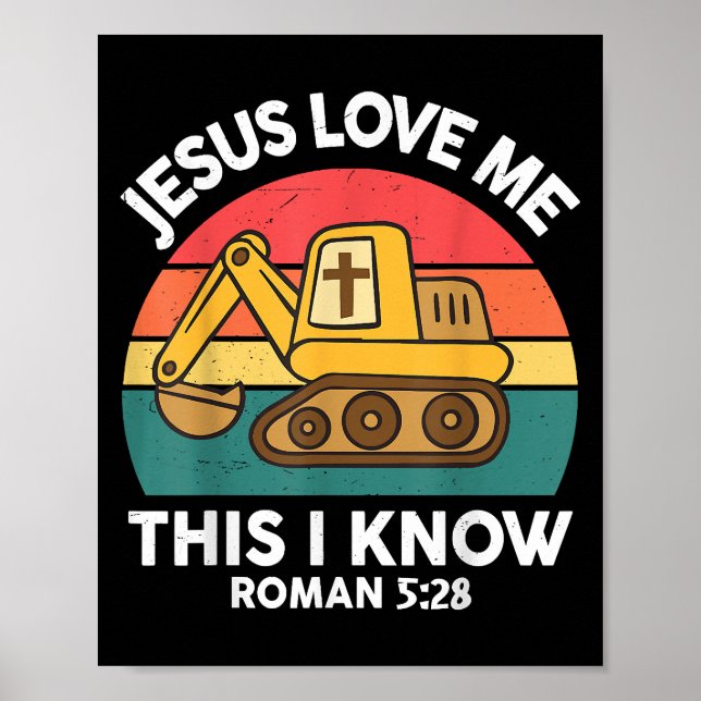 Affiche Pelle de Jésus M'aime Je Le Sais Chrétien (Devant)