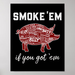 Affiche Pellet Grill Fumez-moi si vous les avez Byrbecue S