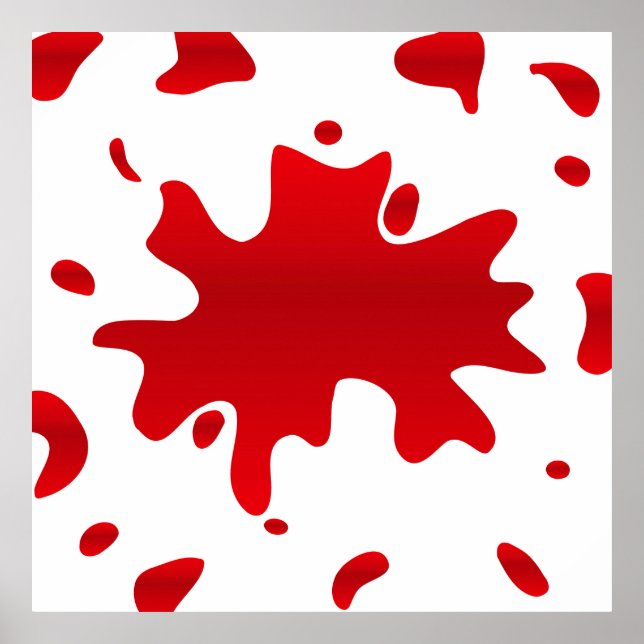 Affiche Pellicule de peinture rouge (Devant)