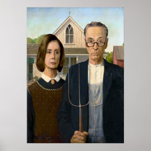 Affiche Pelosi et Schumer gothique américain
