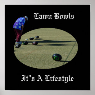 Affiche Pelouse Bowls Est Un Style De Vie,