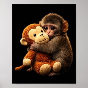 Affiche Peluche de singe bébé poing peluche de singe migno