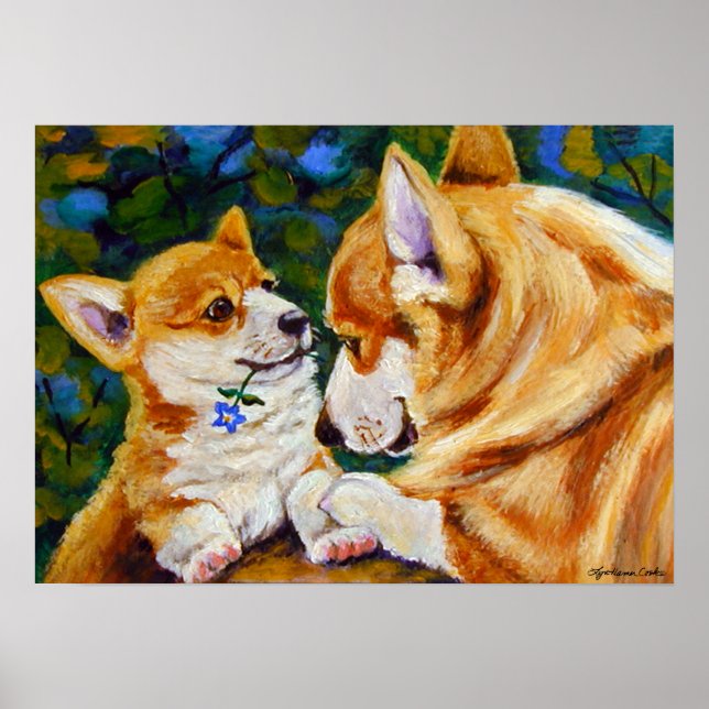 Affiche Pembroke Welsh Corgi Imprimer l'affiche (Devant)