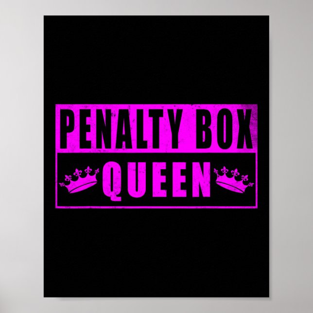 Affiche Penalty Box Queen Funny Ice Hockey (4)  (Devant)