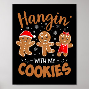 Affiche Pendant avec mes biscuits Femmes pain d'épice Noël