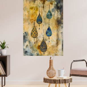 Affiche Pendants suspendus dans un style artistique rappel