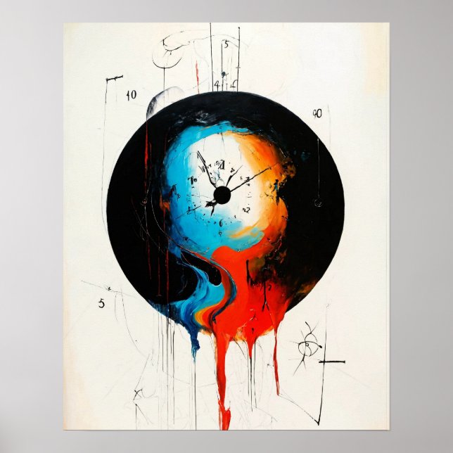 Affiche pendentifs textiles modernes créés à l'aide d'IA (Devant)