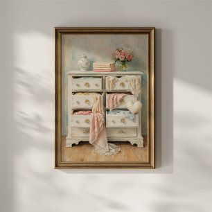 Affiche Penderie Vintage Shabby Chic