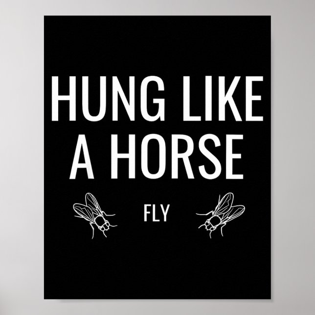 Affiche Pendou comme une mouche cheval drôle sarcasme  (Devant)