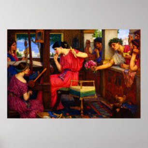 Affiche Penelope et les prétendants par Waterhouse
